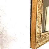 Antique gilded wooden rectangular mirror