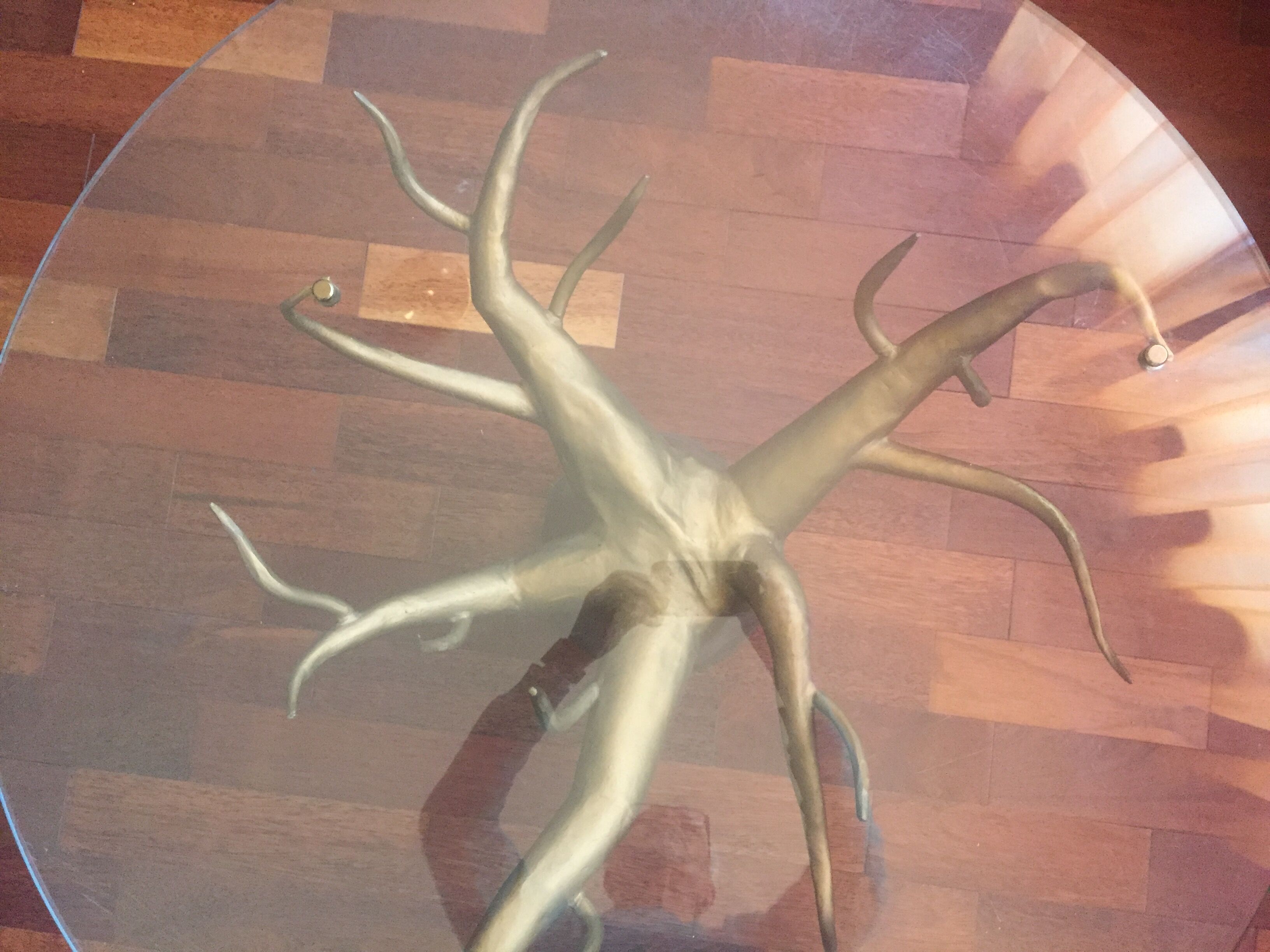 Coffee table glass foot baobab