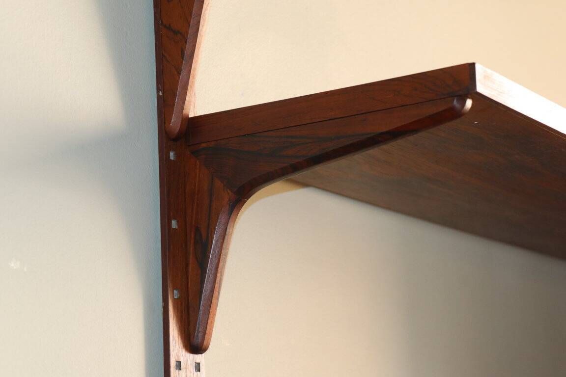 Modular rosewood wall bookcase by Thygesen and Sorensen for Hg Furniture, 1960