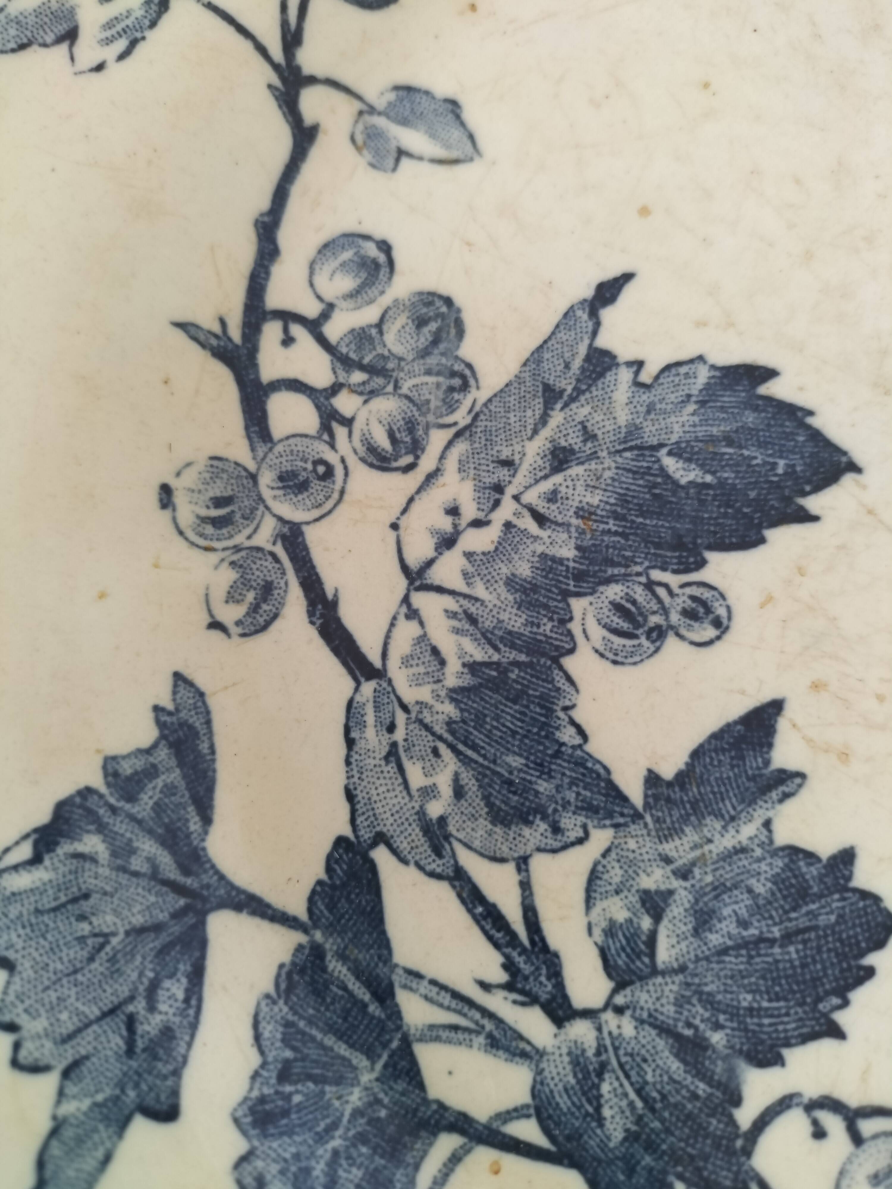 Duo of Gien plates, Groseilles model