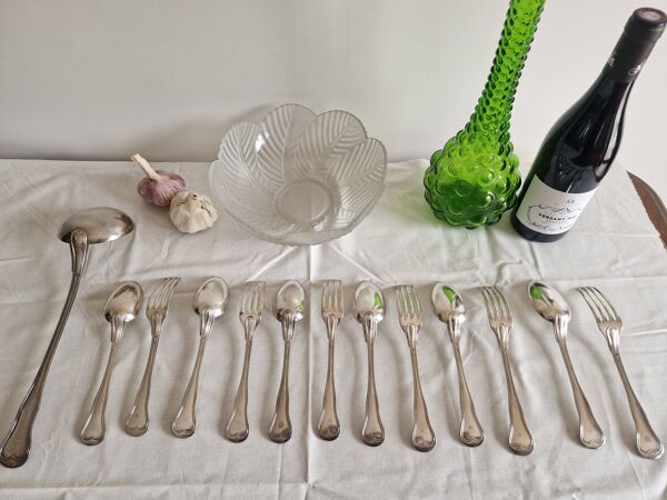 Ménagère Christofle – 13 pièces – Modèle Violonné au Filet