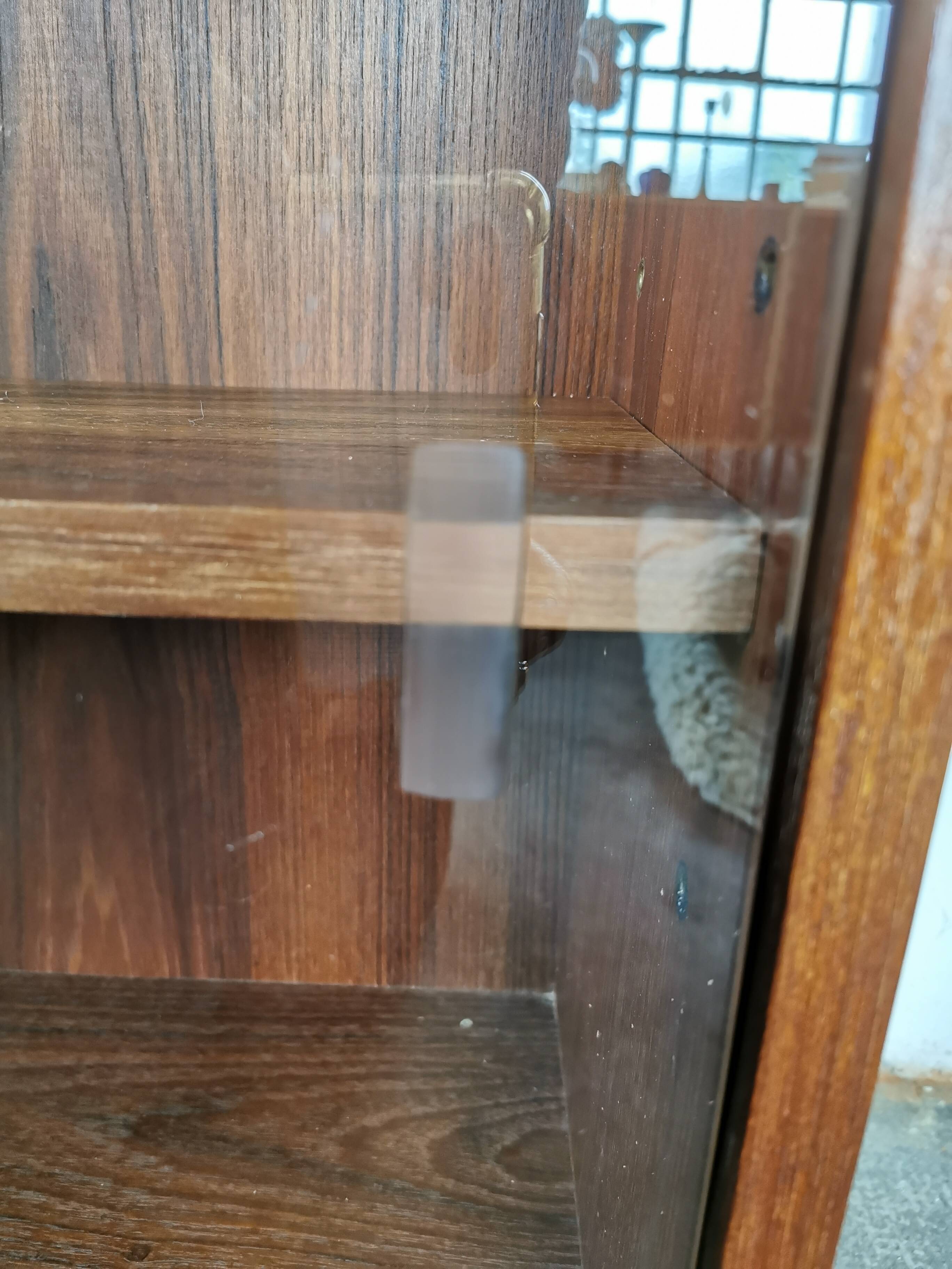 Narrow glass shelf from the 1960s