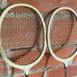 Vintage 70s GEGE Plastic + Metal Badminton Racket Pair