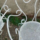 Salon de jardin ancien en fer plein milieu xxeme
