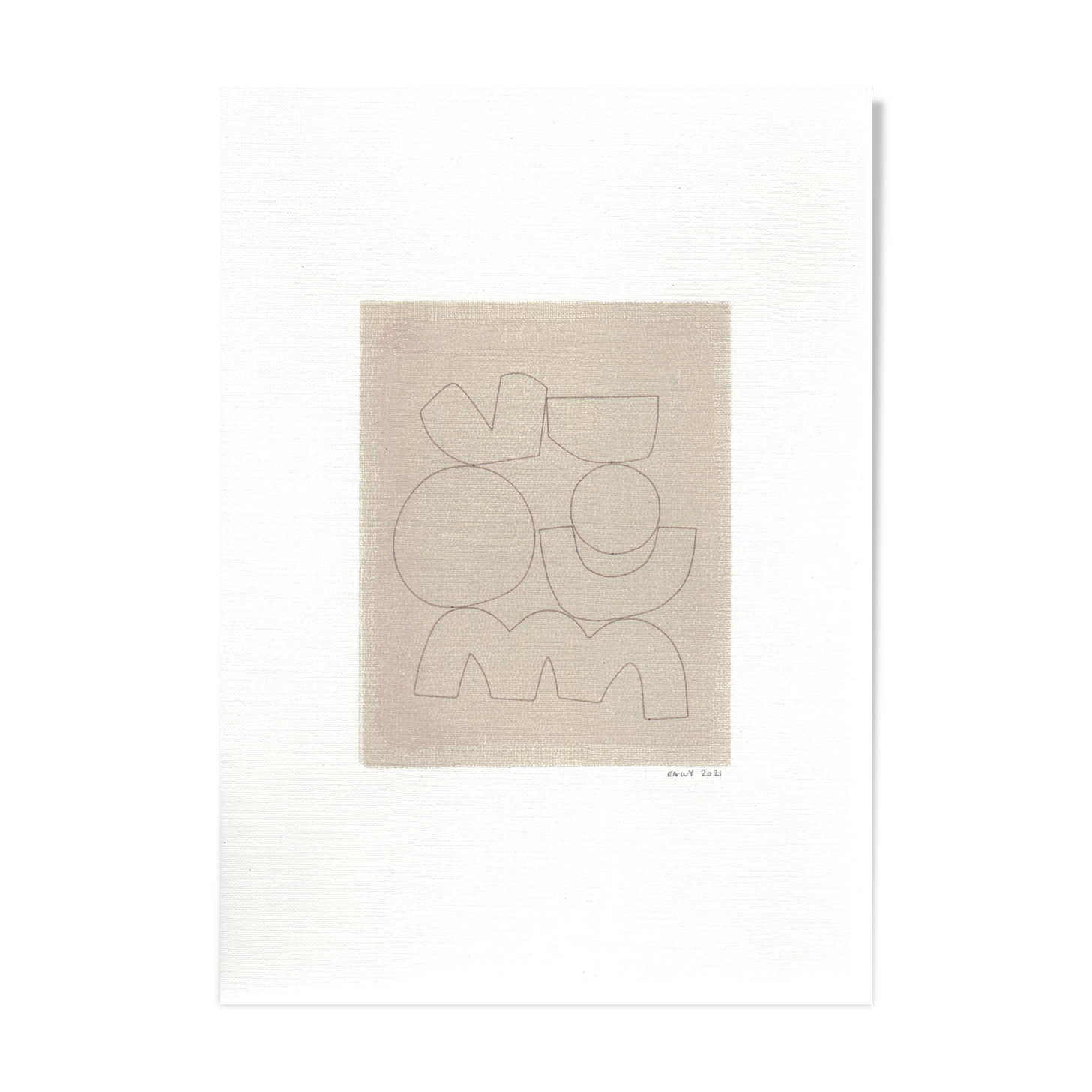 Illustration on paper • T468 • signed Eawy