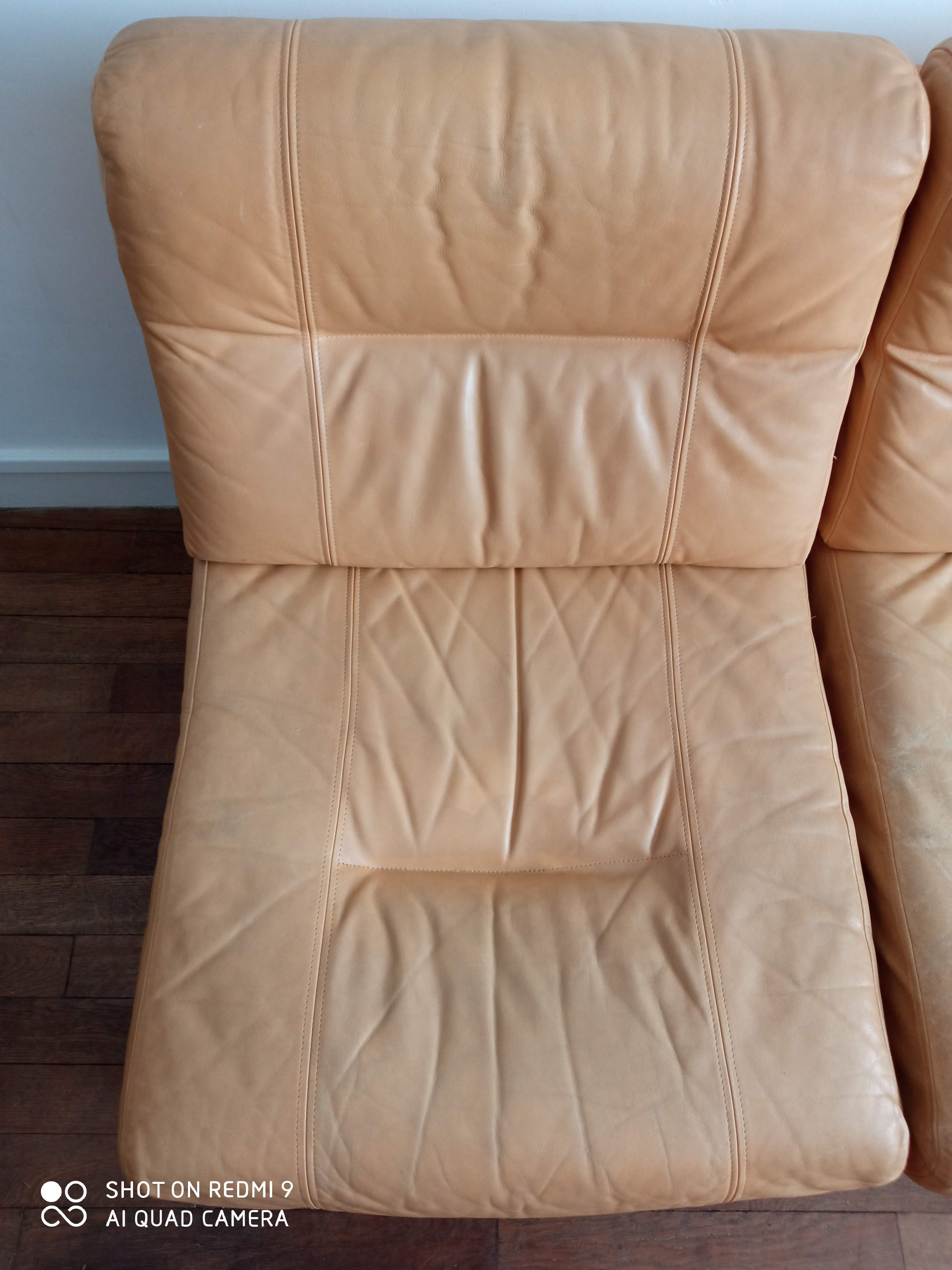 Pair of 1970 leather heaters