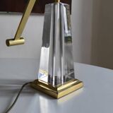 Brass and plexiglass desk lamp from the 80s