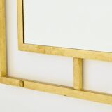 Console and mirror in gilded wrought iron by Robert Thibier, 1960s