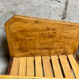 Vintage wooden veranda armchairs with inlaid marquetry 1930s