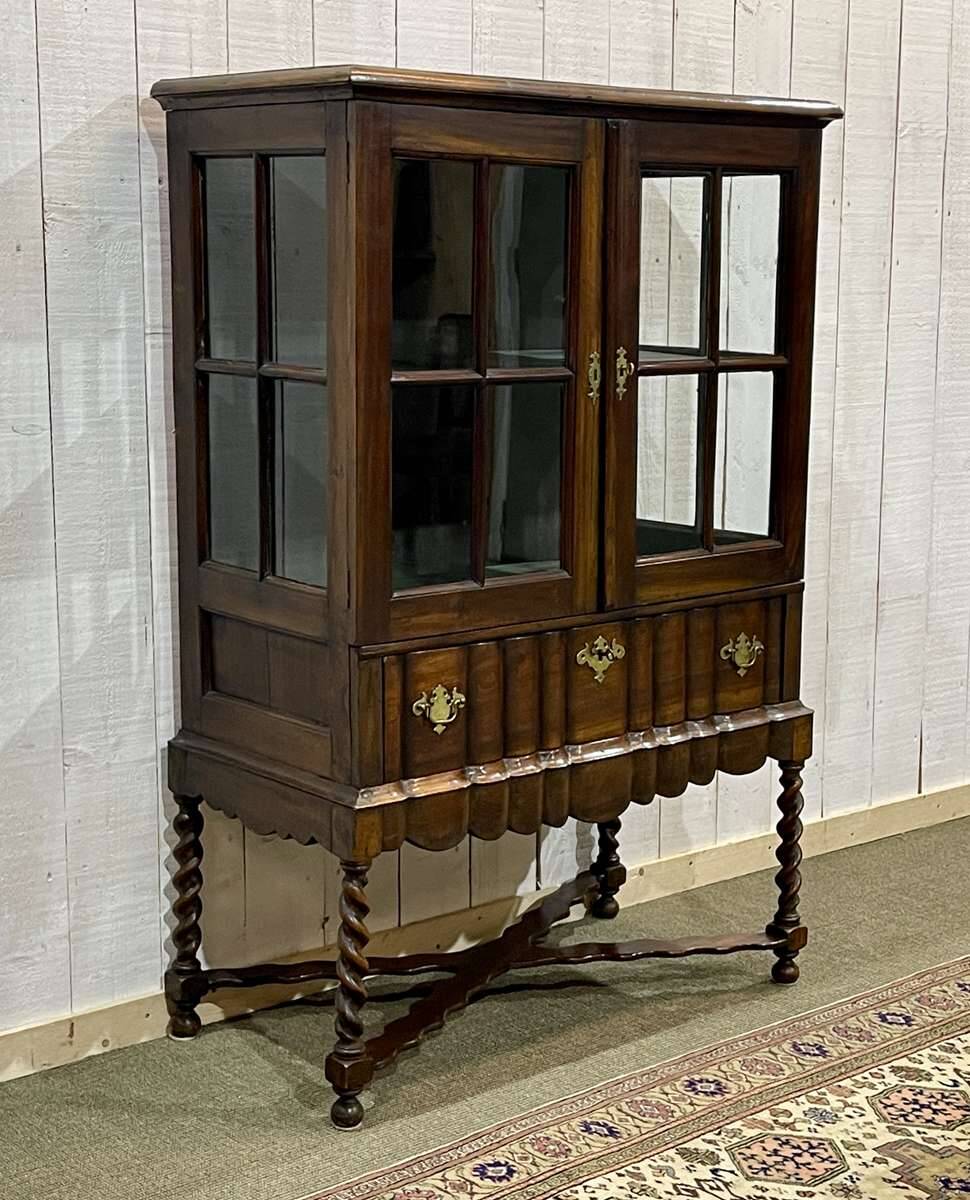 Vitrine anglaise en acajou fin XIXème