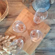 Vintage pink champagne flute Luminarc