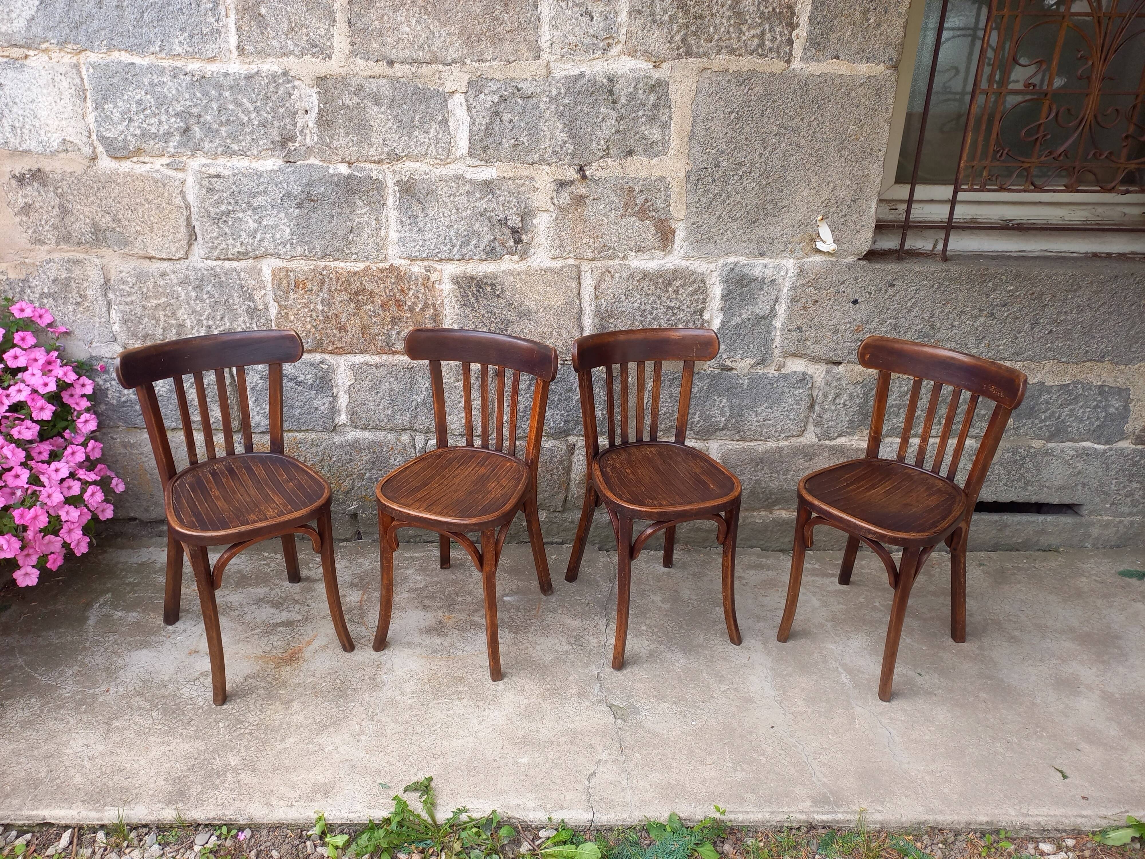 Set de 4 chaises bistrot Baumann