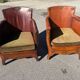Lounge chairs and ottoman attributed to Otto Schultz for Boet AB, Sweden, 1930s, set of 3