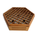 Hexagonal wooden recessed lamp, 1970s, Germany