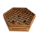 Hexagonal wooden recessed lamp, 1970s, Germany