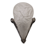 Art Deco wall lamp in frosted glass and nickel-plated bronze circa 1920