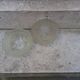 2 vintage glass pendant lights