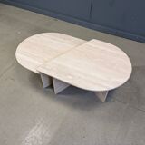 Pair of vintage travertine coffee tables or side tables, 1970s