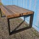 Industrial table 200 x 100 cm with wooden top + metal base