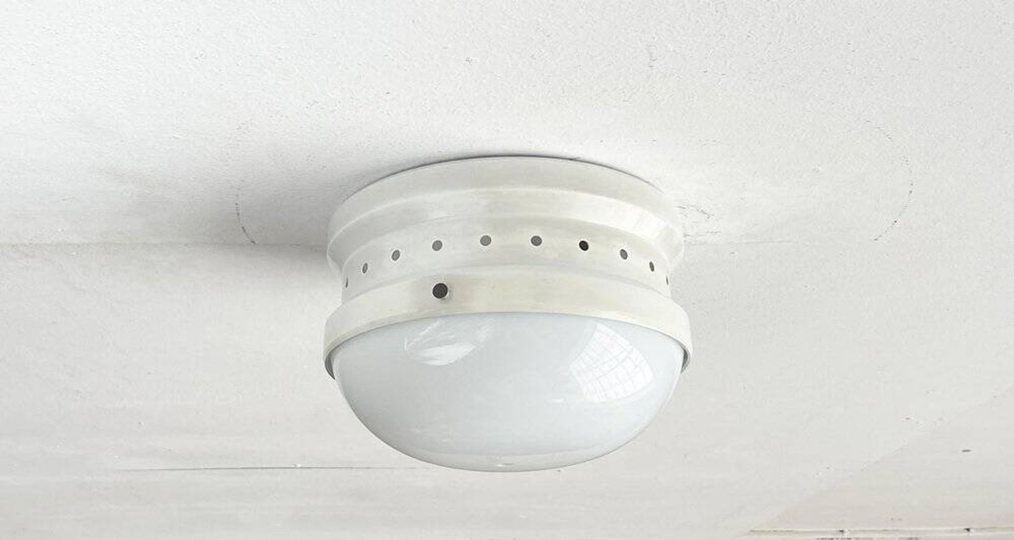 Mid-century Italian space age ceiling lamp by Gianemilio, Pietro and Anna Monti for Kartell, 1950s.