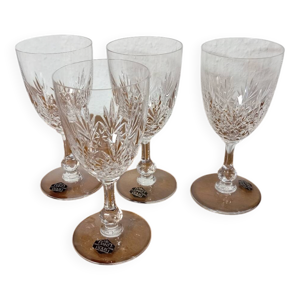 4 verres en cristal saint
