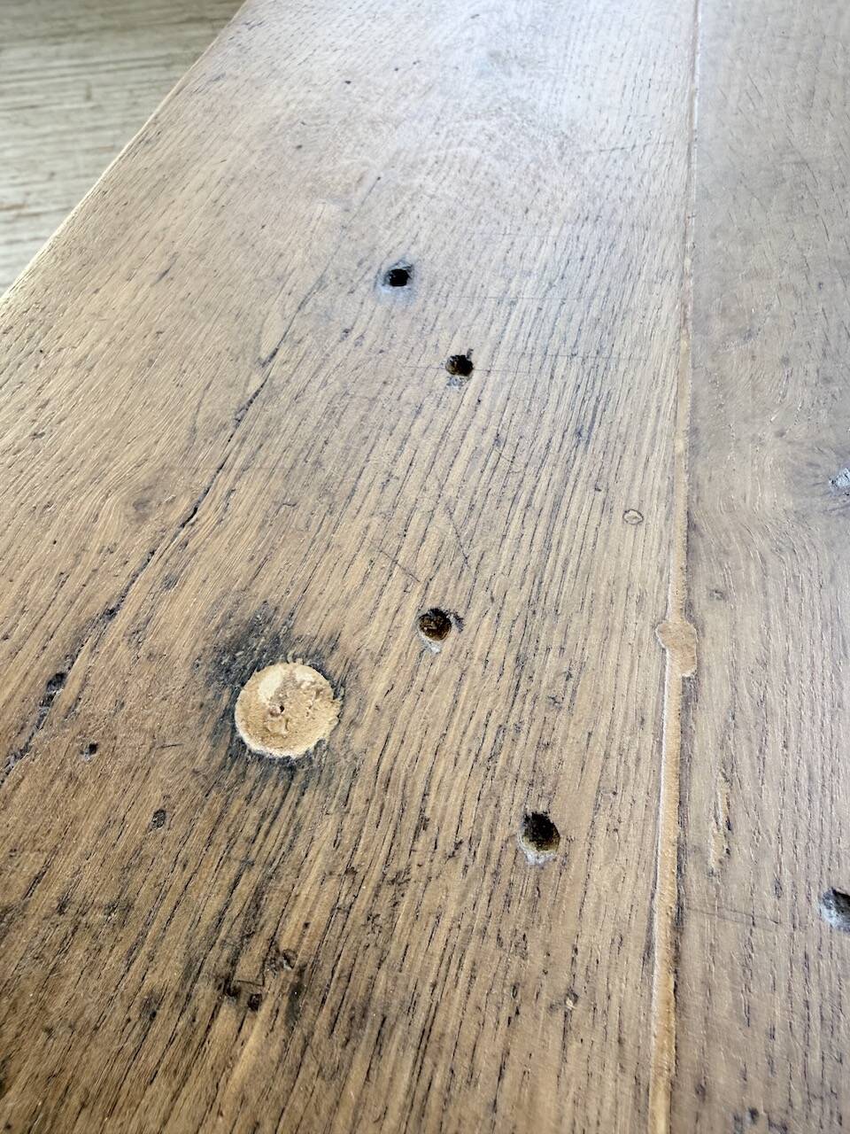 Oak farmhouse table 1950 212cm