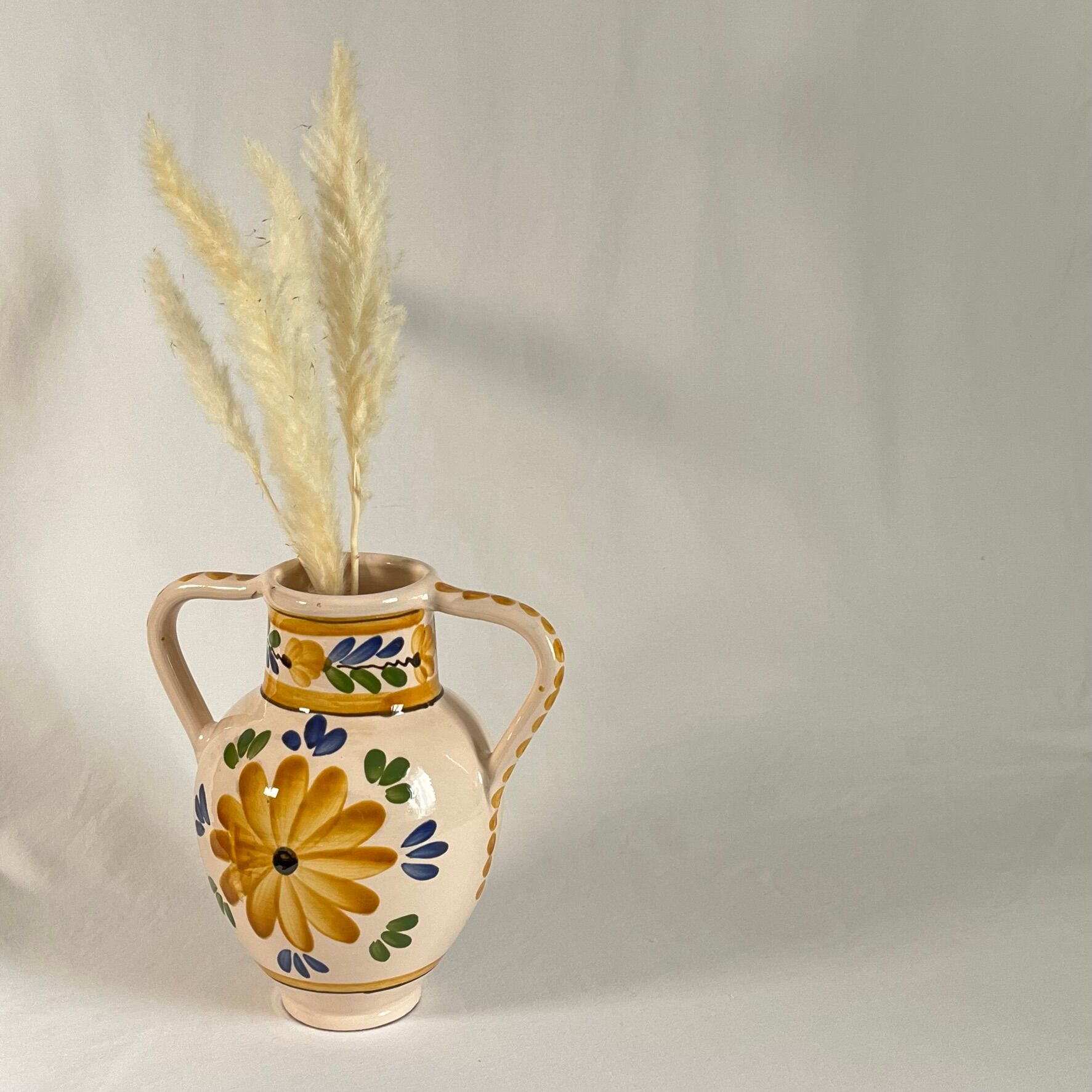 Vase amphora ceramic decoration flowers