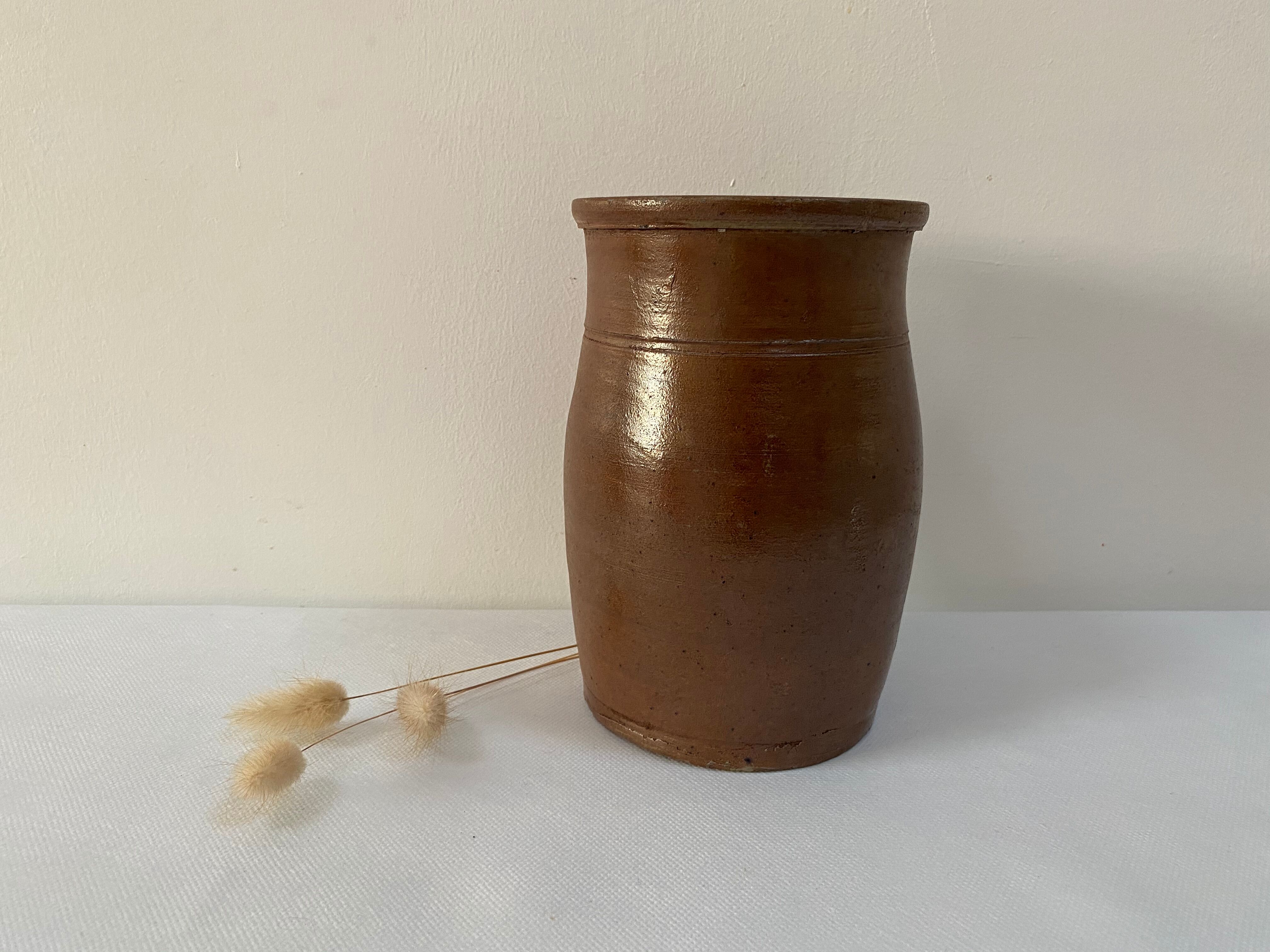 Old glazed stoneware pot