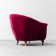Paire de fauteuils modernistes en velours violet des années 1970