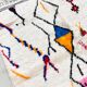Berber carpet Azilal ecru with colorful patterns 2,33x1,40m