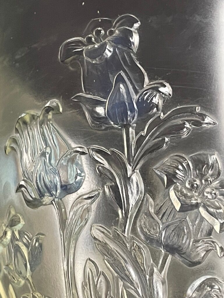 Large vase with 2 Art Deco handles signed Verlys