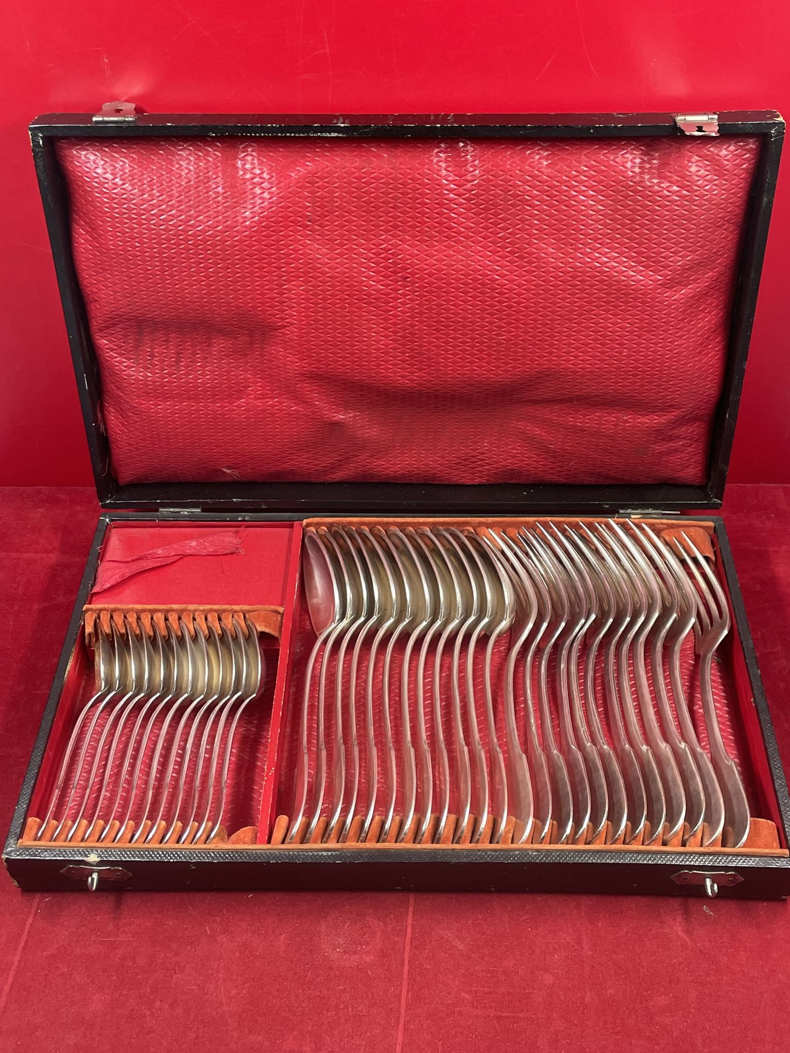 Cutlery set 36 Pieces in Silver Plated 100 g Armand Frenais Stylized monogram EL