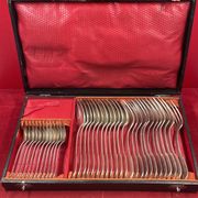 Cutlery set 36 Pieces in Silver Plated 100 g Armand Frenais Stylized monogram EL