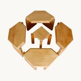 A set of five coffee tables, France 1970s.