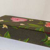 Box padded with old fabric