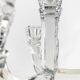 Design chandelier in glass 4 burners