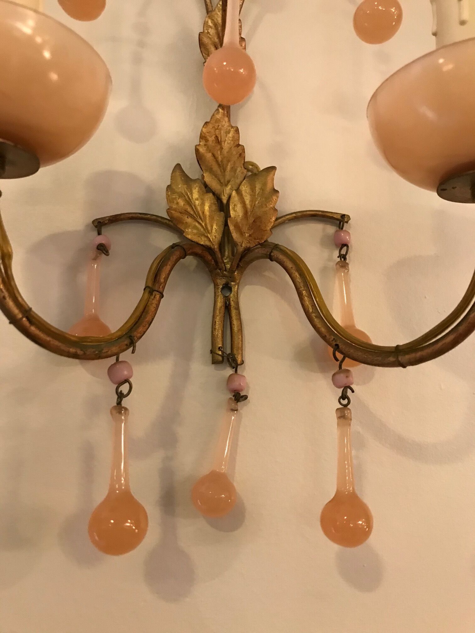 Wall light pair Murano 1950