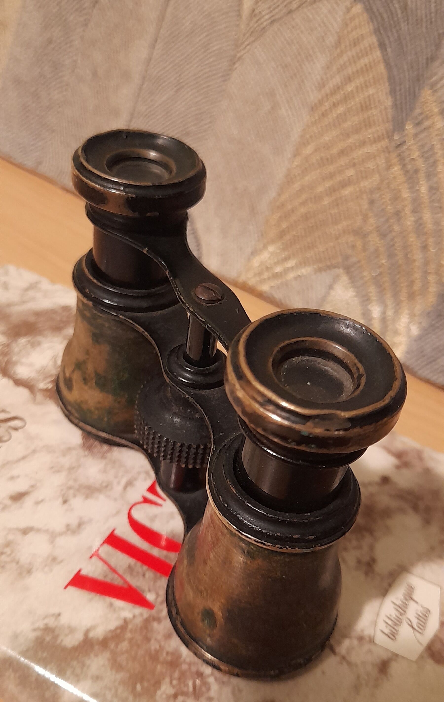 Theatre binoculars, Opera glasses, brass, vintage