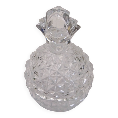 Bonbonnière en cristal ananas vintage sucrier pot couvert