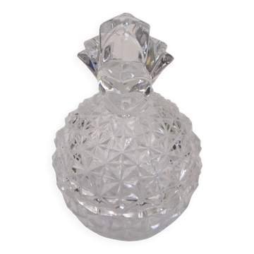 Vintage Pineapple Crystal Candy Dish Sugar Bowl Covered Pot