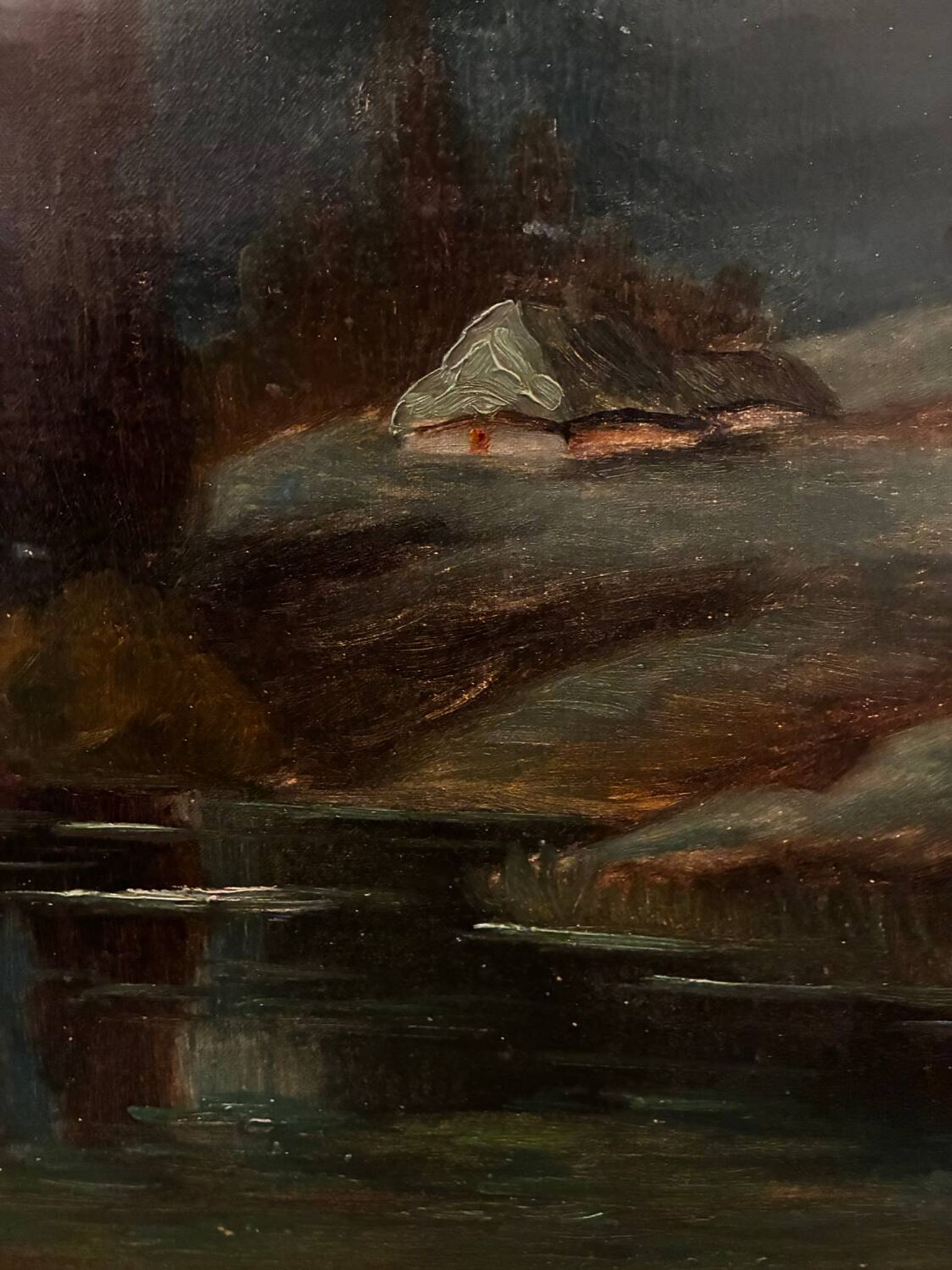 Mill landscape by the water, 20th century, signed
