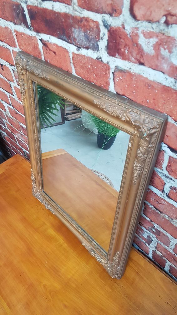 Golden molding mirror