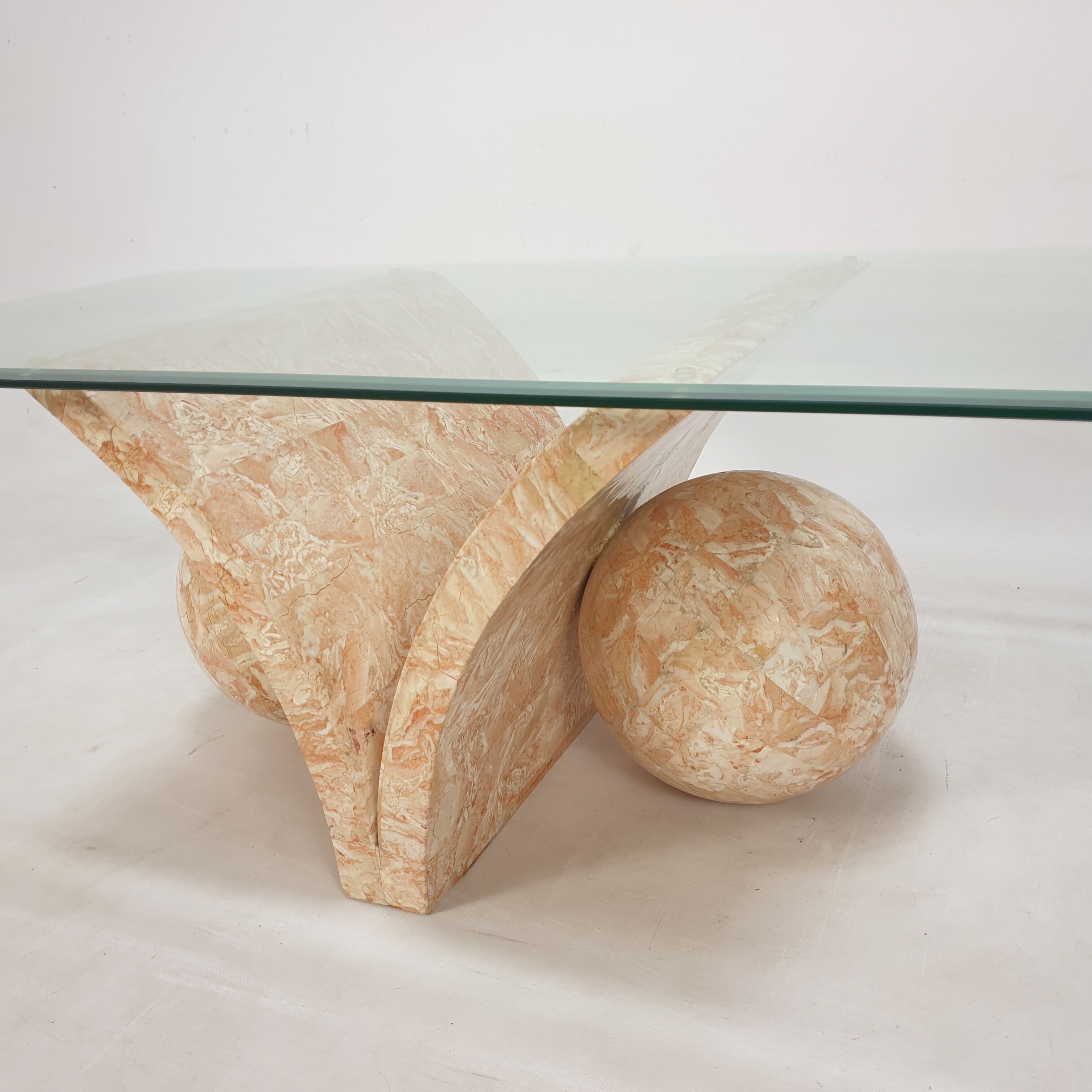 Magnussen ponte mactan stone coffee table, 1980s