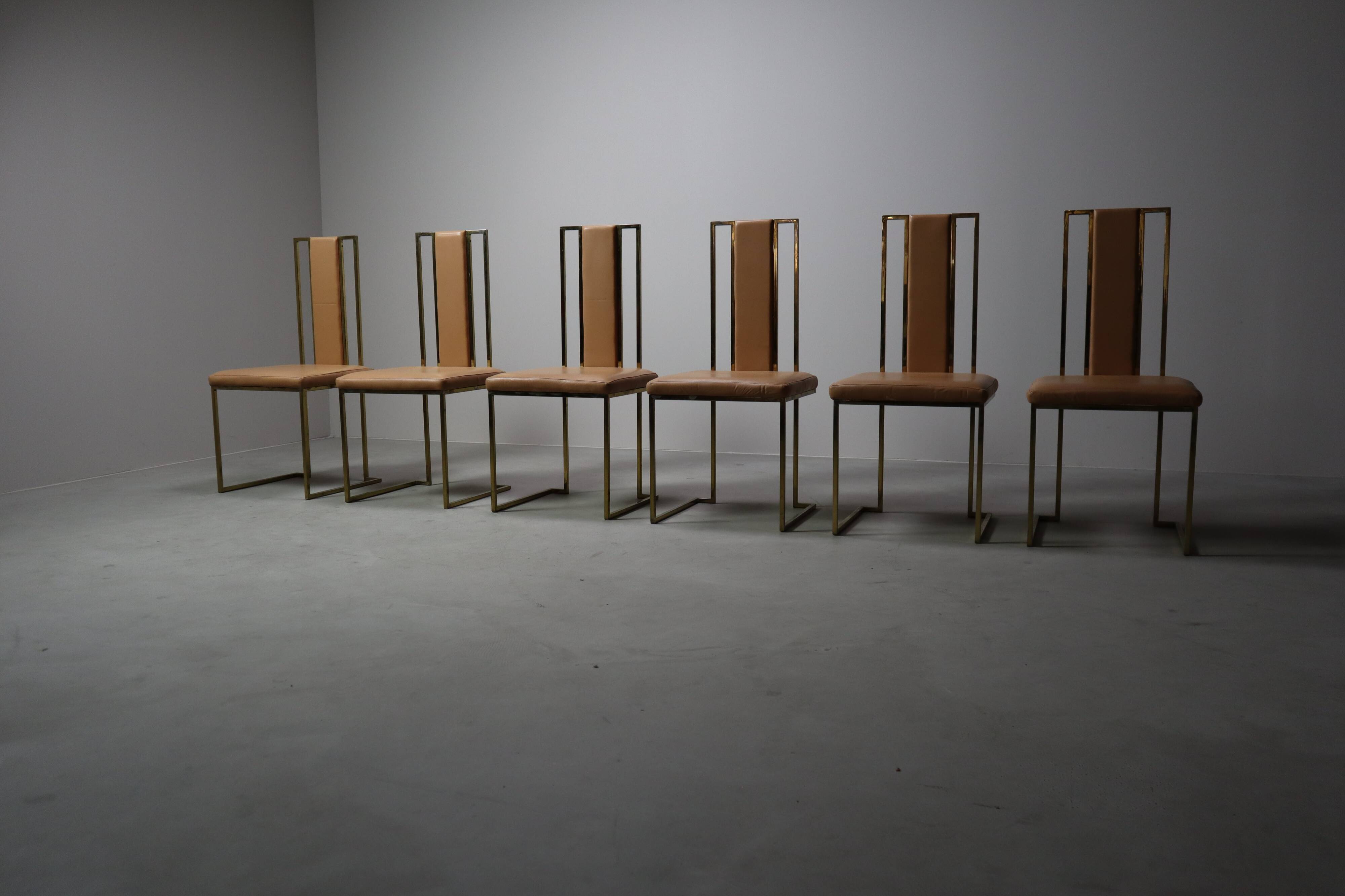 Set of 6 dining chairs by Renato Zevi, Italy 1970s