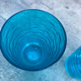 Serie de 6 verres bleus