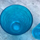 Series of 6 blue glasses