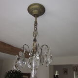 chandelier has antique pendants