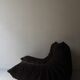 TOGO low chair in chocolate suede, Michel Ducaroy for Ligne Roset 1970