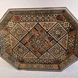 Syrian service tray in fine marquetry. First half of the twentieth century.