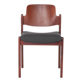 Vintage Lübke Stacking Chair, 1970s German Design, Dark Beech Wood